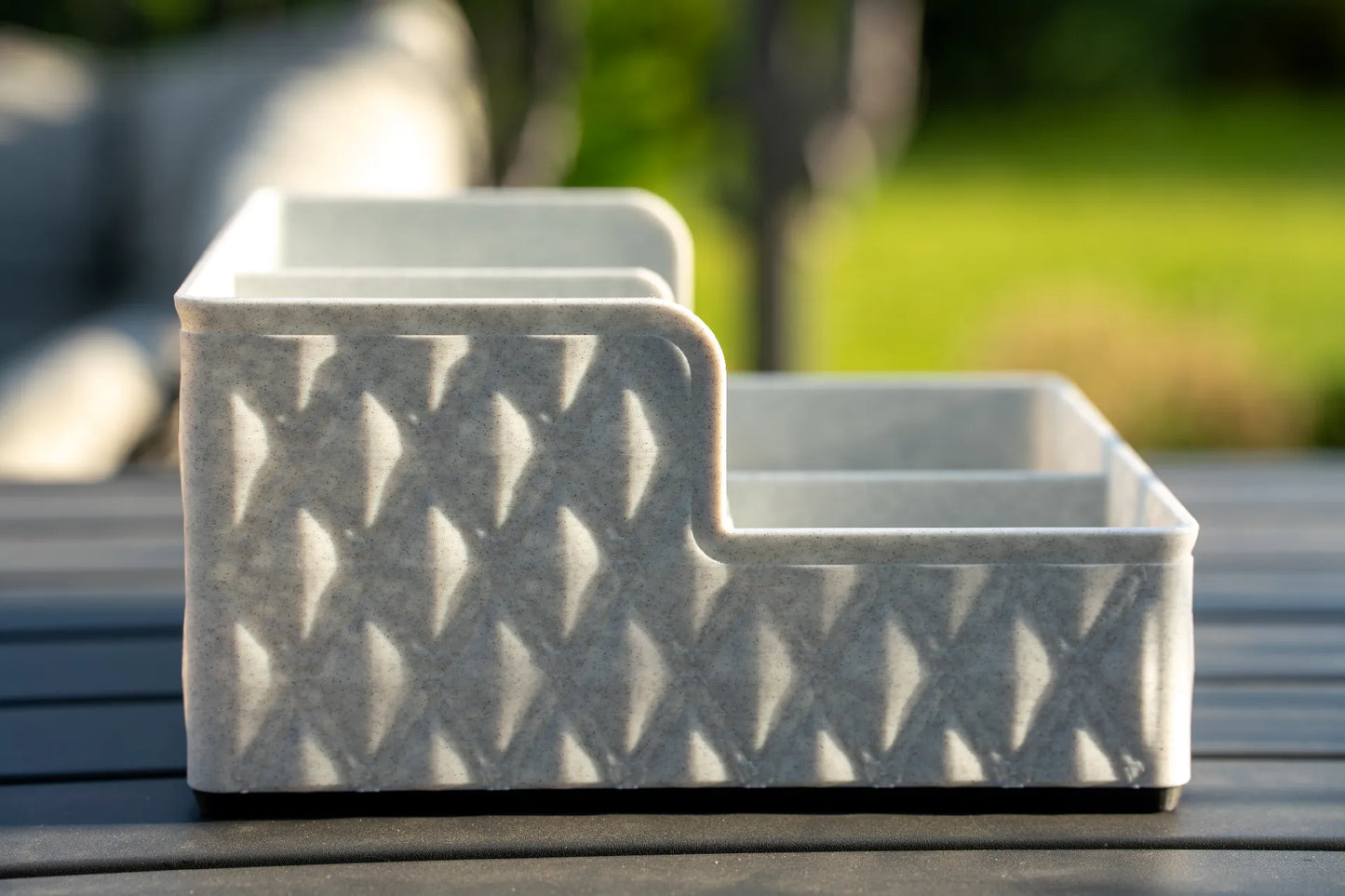 Firkantet organizer - Marmor look