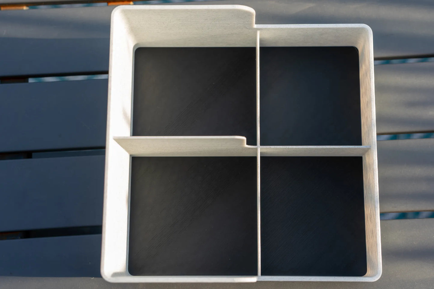 Firkantet organizer - Marmor look