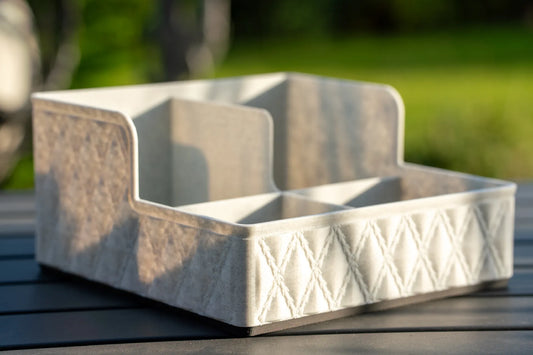 Firkantet organizer - Marmor look